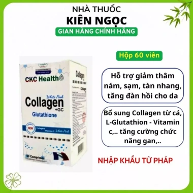 Viên uống Collagen nhập khẩu Pháp và L Glutathion Vitamin C Hộp 60 Giá 800.000đ 5