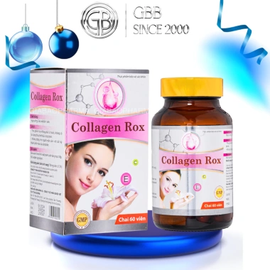 Viên uống Collagen Rox 60v - Trắng da, chống lão hóa, giảm sạm nám, làm đẹp da