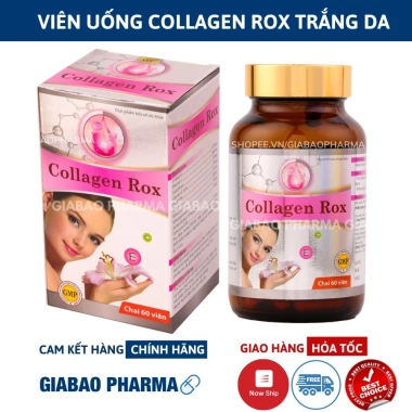 Viên uống Collagen Rox 60v - Trắng da, chống lão hóa, giảm sạm nám, làm đẹp da