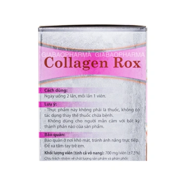 Viên uống Collagen Rox 60v - Trắng da, chống lão hóa, giảm sạm nám, làm đẹp da 4 Viên uống Collagen Rox 60v - Trắng da, chống lão hóa, giảm sạm nám, làm đẹp da 4