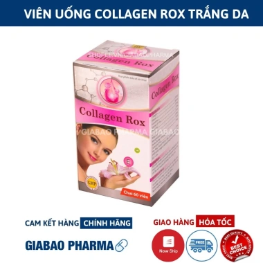 Viên uống Collagen Rox 60v - Trắng da, chống lão hóa, giảm sạm nám, làm đẹp da