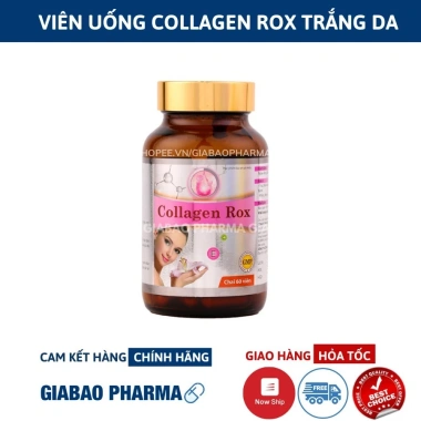 Viên uống Collagen Rox 60v - Trắng da, chống lão hóa, giảm sạm nám, làm đẹp da