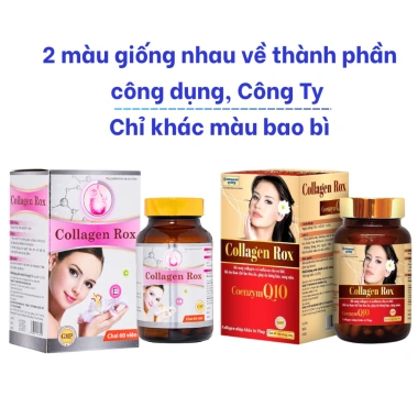 Viên uống Collagen Rox 60v - Trắng da, chống lão hóa, giảm sạm nám, làm đẹp da