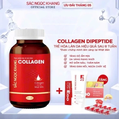 Viên uống collagen Sắc Ngọc Khang 120v - Giá ưu đãi 650k, bí quyết làm đẹp da