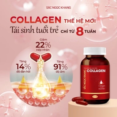 Viên uống collagen Sắc Ngọc Khang 120v - Giá ưu đãi 650k, bí quyết làm đẹp da