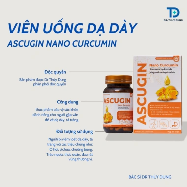 Viên Uống Dạ Dày ASCUGIN Nano Curcumin 60 Vên - Giá 690k, Hỗ Trợ Trào Ngược 4