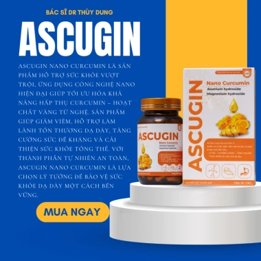 Viên Uống Dạ Dày ASCUGIN Nano Curcumin 60 Vên - Giá 690k, Hỗ Trợ Trào Ngược 8