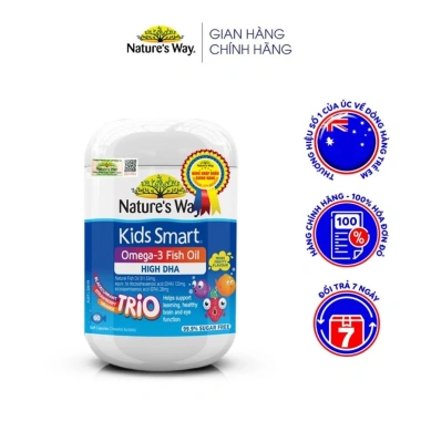 Viên Uống Dầu Cá Nature's Way Omega-3 Fish Oil Trio 60 viên - Bổ DHA, hỗ trợ trí tuệ bé, giá 490k Viên Uống Dầu Cá Nature's Way Omega-3 Fish Oil Trio 60 viên - Bổ DHA, hỗ trợ trí tuệ bé, giá 490k