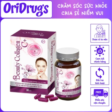 Viên Uống Đẹp Da Beauty Collagen C+ - Chống Oxy Hóa, Giảm Sạm Nám, Giá 285.000₫