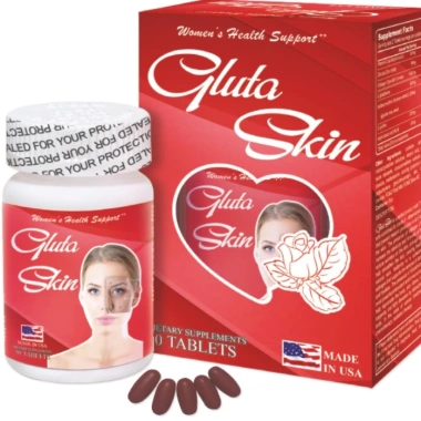 Viên uống đẹp da GLUTA SKIN L-Glutathion Collagen Mỹ - Da căng sáng, giảm nếp nhăn, giảm nám 30 viên