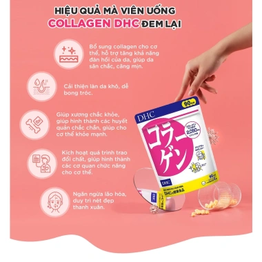 Viên uống DHC Collagen Nhật Bản 540 viên - Dưỡng da 90 ngày, giá chỉ 600.000đ, giảm sâu 4 Viên uống DHC Collagen Nhật Bản 540 viên - Dưỡng da 90 ngày, giá chỉ 600.000đ, giảm sâu 4