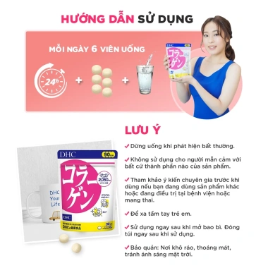 Viên uống DHC Collagen Nhật Bản 540 viên - Dưỡng da 90 ngày, giá chỉ 600.000đ, giảm sâu