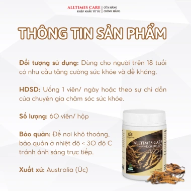 Viên uống Đông trùng hạ thảo Alltimes - Tăng đề kháng, bồi bổ sức khỏe, giá 900k 8
