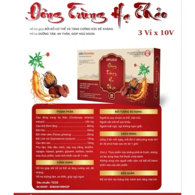 Viên uống Đông Trùng Hạ Thảo chính hãng 30 viên - Ngủ ngon, sức khỏe, chỉ 165.000 VND
