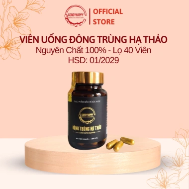 Viên Uống Đông Trùng Hạ Thảo Nguyên Chất 100% CordyHappy - Tăng đề kháng, hỗ trợ sức khỏe, giá 449.000 VND (120 viên)