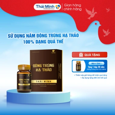 Viên uống Đông Trùng Hạ Thảo Thái Minh 30 viên - Nấm khô thượng hạng, giảm giá 750k