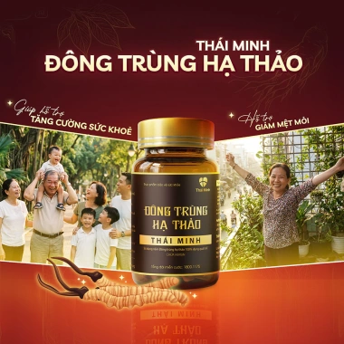 Viên uống Đông Trùng Hạ Thảo Thái Minh 30 viên - Nấm khô thượng hạng, giảm giá 750k