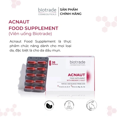 Viên uống giảm mụn Biotrade Acnaut – Dành cho da, mụn trứng cá, da khô – 275.500₫ 2 Viên uống giảm mụn Biotrade Acnaut – Dành cho da, mụn trứng cá, da khô – 275.500₫ 2
