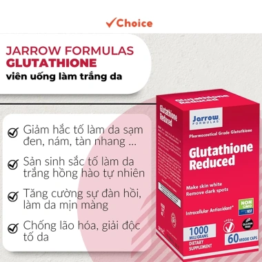 Viên uống Glutathione 1.000mg - Trắng da, Hết nám, Tàn nhang, Nâng tone, Da sáng 6