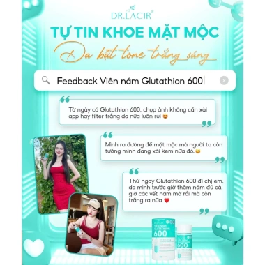 Viên Uống Glutathione 600 mg – Trắng Da, Mờ Nám, Cân Bằng Nội Tiết, Bổ Collagen, Hộp 30 Viên 4