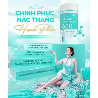 Viên Uống Glutathione 600 mg – Trắng Da, Mờ Nám, Cân Bằng Nội Tiết, Bổ Collagen, Hộp 30 Viên 5
