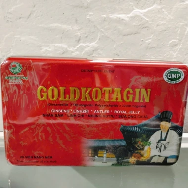 Viên uống GOLDKOTAGIN Nhân sâm Linh chi Nhung Hươu 60 viên - Bồi bổ, tăng đề kháng, ngủ ngon, giảm giá 210.000 VND