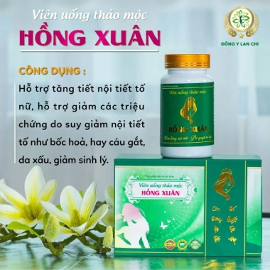 Viên uống Hồng Xuân Lan Chi - Tăng cường sinh lực, sức khỏe, tặng hộp trà, giảm còn 389.000đ