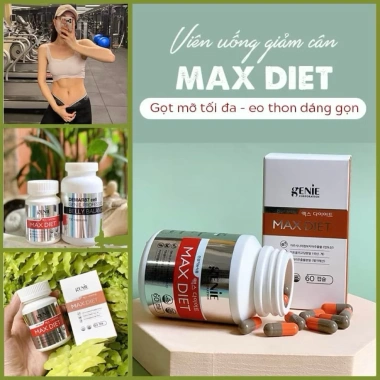 Viên uống Max Diet Genie - Thực phẩm bảo vệ sức khỏe giảm cân, chỉ 950.000đ