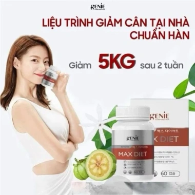 Viên uống Max Diet Genie - Thực phẩm bảo vệ sức khỏe giảm cân, chỉ 950.000đ