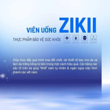 Viên uống nhả nám Zikii mẫu mới: Trắng da, mờ nám, tàn nhang, phục hồi da, giá ưu đãi 659.000 VNĐ