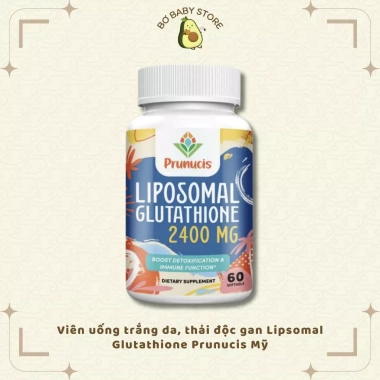Viên uống Prunucis Lipsomal Glutathione 2.400mg Mỹ - Dưỡng trắng da, mờ nám, tàn nhang, thải độc gan - Giá ưu đãi 725.000₫
