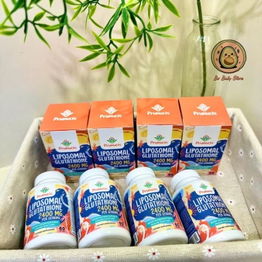 Viên uống Prunucis Lipsomal Glutathione 2.400mg Mỹ - Dưỡng trắng da, mờ nám, tàn nhang, thải độc gan - Giá ưu đãi 725.000₫