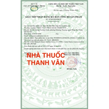 Viên Uống Sâm Angela Gold Chính Hãng 60 Viên - Tem Tích Điểm, Tặng Lọ 15ml 5