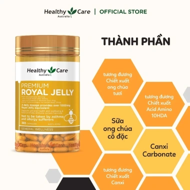 Viên uống sữa ong chúa Royal Jelly Healthy Care 1.000mg Úc - Ngăn ngừa lão hóa, da đẹp, chỉ 810.000 5