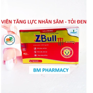 Viên uống tăng lực ZBULL nhân sâm và tỏi đen - Bổ sức, giảm căng thẳng, tăng đề kháng, giá 270k