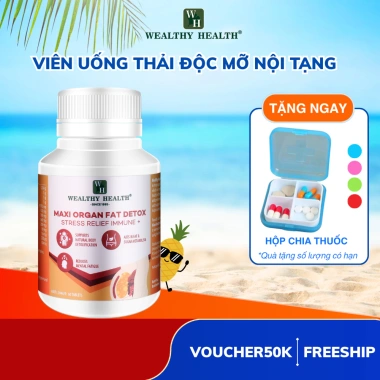 Viên Uống Thải Độc Mỡ Nội Tạng Maxi Detox 60 Viên - Giảm Mỡ, Thanh Lọc Cơ Thể, 1,350,000 VND