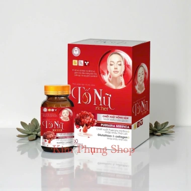 Viên Uống Tố Nữ Richer - Hỗ Trợ Nội Tiết, Giảm Bốc Hoá, Nhăn Da, Khô Da - 265.000₫