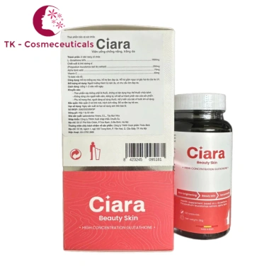 Viên Uống Trắng Da Ciara Chính Hãng 50 Viên: Làm Đẹp Da, Chống Nắng, Giá 650k