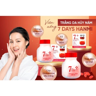 Viên uống trắng da Dr.Lb 7days và Dr.Glutathione Collagen Hàn Quốc 60 viên - Cấp nước mờ nám, giảm giá 900k 5 Viên uống trắng da Dr.Lb 7days và Dr.Glutathione Collagen Hàn Quốc 60 viên - Cấp nước mờ nám, giảm giá 900k 5
