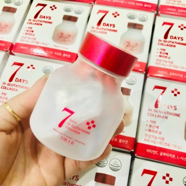 Viên uống trắng da Dr.Lb 7days và Dr.Glutathione Collagen Hàn Quốc 60 viên - Cấp nước mờ nám, giảm giá 900k