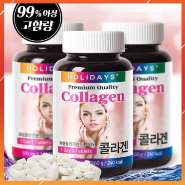 Viên uống trắng da Holiday Collagen White Hàn Quốc 120 viên Giá 225k da sáng mịn 4