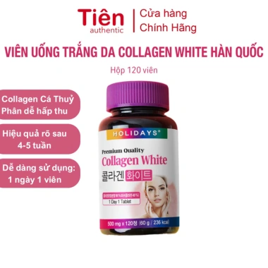 Viên uống trắng da Holidays Collagen Premium 120 viên - Giá ưu đãi 225k