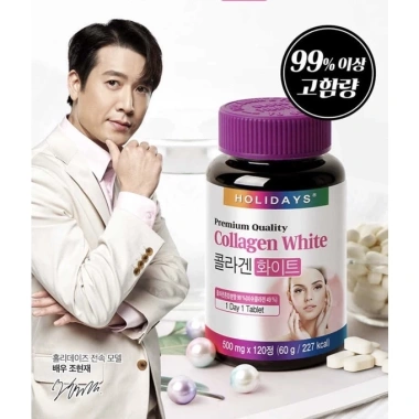 Viên uống trắng da Holidays Collagen Premium 120 viên - Giá ưu đãi 225k 3 Viên uống trắng da Holidays Collagen Premium 120 viên - Giá ưu đãi 225k 3