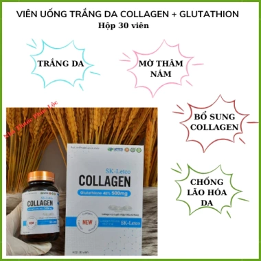 Viên uống trắng da mờ nám Collagen và Glutathion 30 viên - Giá ưu đãi 198.000đ 2
