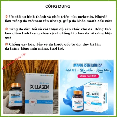 Viên uống trắng da mờ nám Collagen và Glutathion 30 viên - Giá ưu đãi 198.000đ 3