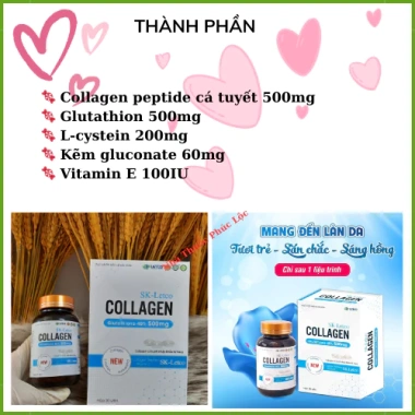 Viên uống trắng da mờ nám Collagen và Glutathion 30 viên - Giá ưu đãi 198.000đ 6