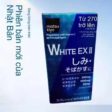 Viên uống trắng da toàn thân Daiichi White EX II 270 viên, chính hãng Nhật Bản 432.000đ