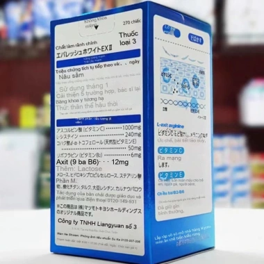 Viên uống trắng da toàn thân Daiichi White EX II 270 viên, chính hãng Nhật Bản 432.000đ