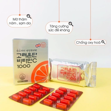 Viên Uống Trắng Da Vitamin C Goryeo Eundan 1.000 - 120 viên, Giá chỉ 380.000, Da sáng mịn, tăng collagen