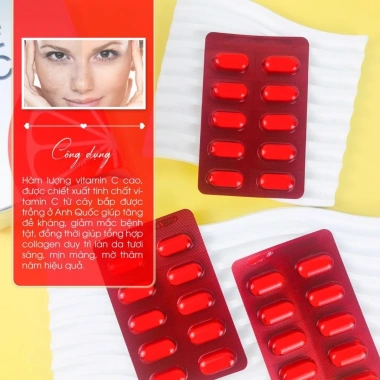 Viên Uống Trắng Da Vitamin C Goryeo Eundan 1.000 - 120 viên, Giá chỉ 380.000, Da sáng mịn, tăng collagen
